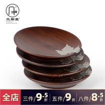 Sanqintang ebony tea cup Coasters Cup holders Tin products Tea cup anti-scalding guest cup Tea ceremony spare parts S04026