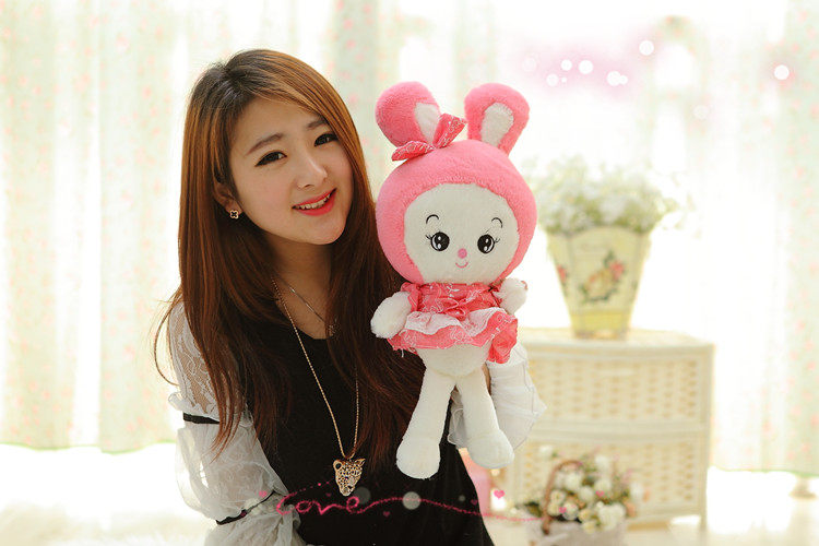 碎花兔公主兔兔子公仔米菲兔公主女生生日毕业礼物