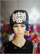 Cool Mountain Yi Hat Childrens Pure Silver Flower Flowers Triangular Hat Female Youth Brief Retro National Wind Hair Decoration Headwear