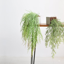 Nine Thoughts Simulation Plant Potted Cement Square Basin Chanting Office Commercial Indoor Bionic Green Bonsai art335