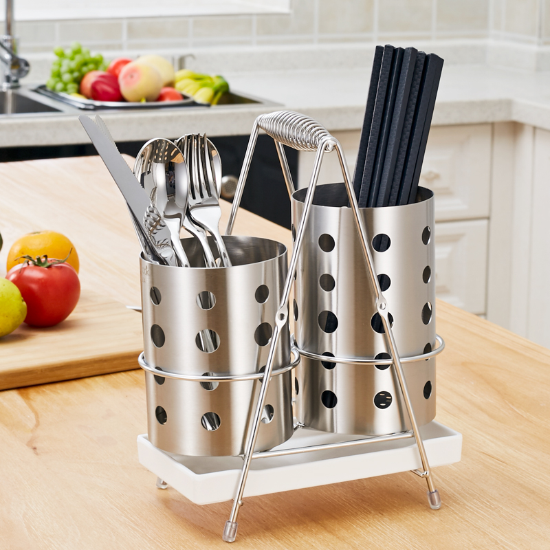 Onlycook 304 stainless steel tube water pans binocular chopsticks chopsticks cage chopsticks tube tableware is received in the kitchen