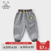 f Rabbi tree childrens anti mosquito pants 2021 summer new boys sports pants baby casual thin pants