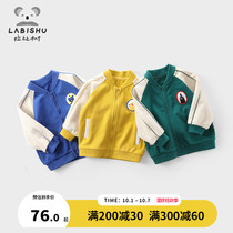 Rabbi tree childrens clothing childrens coat 2021 Spring and Autumn new boy casual loose jacket cardigan baby baseball suit