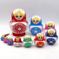  Matryoshka Russian imported basswood big belly 15-layer creative flower painting childrens educational toy birthday gift