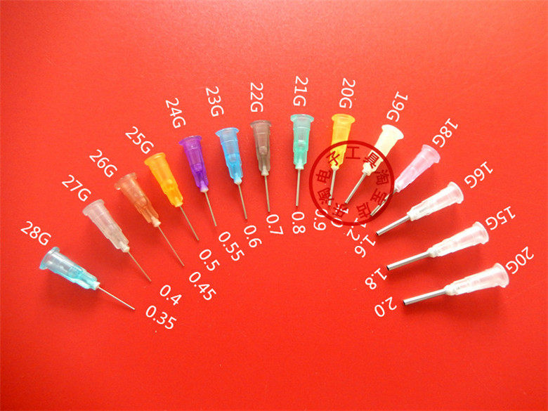 0.5mm针头 25g塑钢平头针咀 针嘴 点胶针头 半塑针 头卡口1/2寸