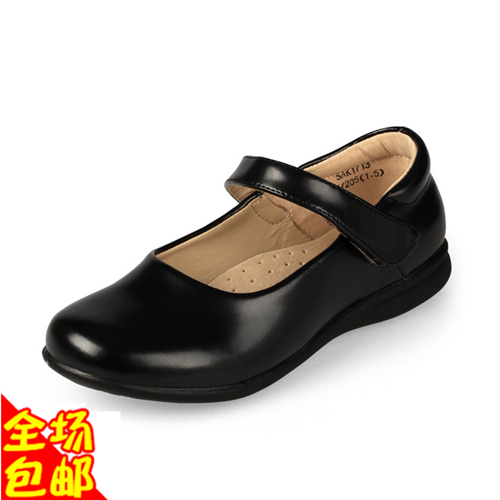 Shenzhen School Unified School Shoes Middle School Shoes Middle School Shoes Middle School Gown flag-raising match with female student black leather shoes 