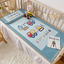 Cartoon baby bed mat summer breathable baby kindergarten nap special air conditioning Ice Silk mat 120 60