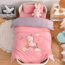 Kindergarten quilt three-piece cotton children quilt cover 120 x150 girls baby into the garden bedding six sets 60