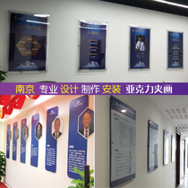 High transparent acrylic display board plexiglass wall poster double splint clip frame picture frame Billboard Nanjing