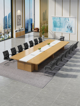 Office furniture large conference table long table simple modern conference room rectangular desk negotiation table and chair combination