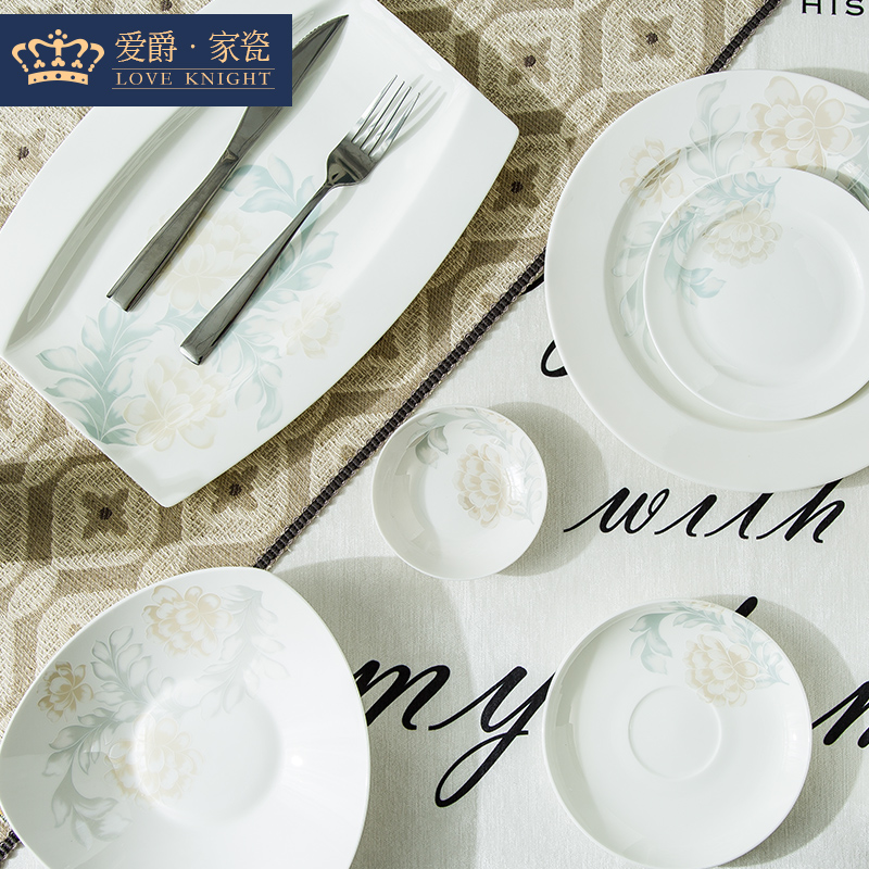 Ipads China tableware set free combination elegant aristocratic DIY collocation rainbow such as bowl spoon/use/microwave/dishes