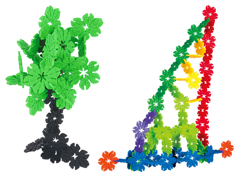 树叶片雪花插片积木塑料拼插积木 儿童益智积木宝宝早教拼装玩具