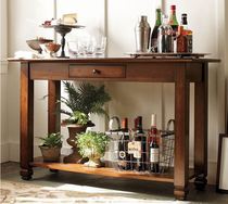 American country solid wood side cabinet Corner Corner Table Mediterranean pastoral custom porch storage desk