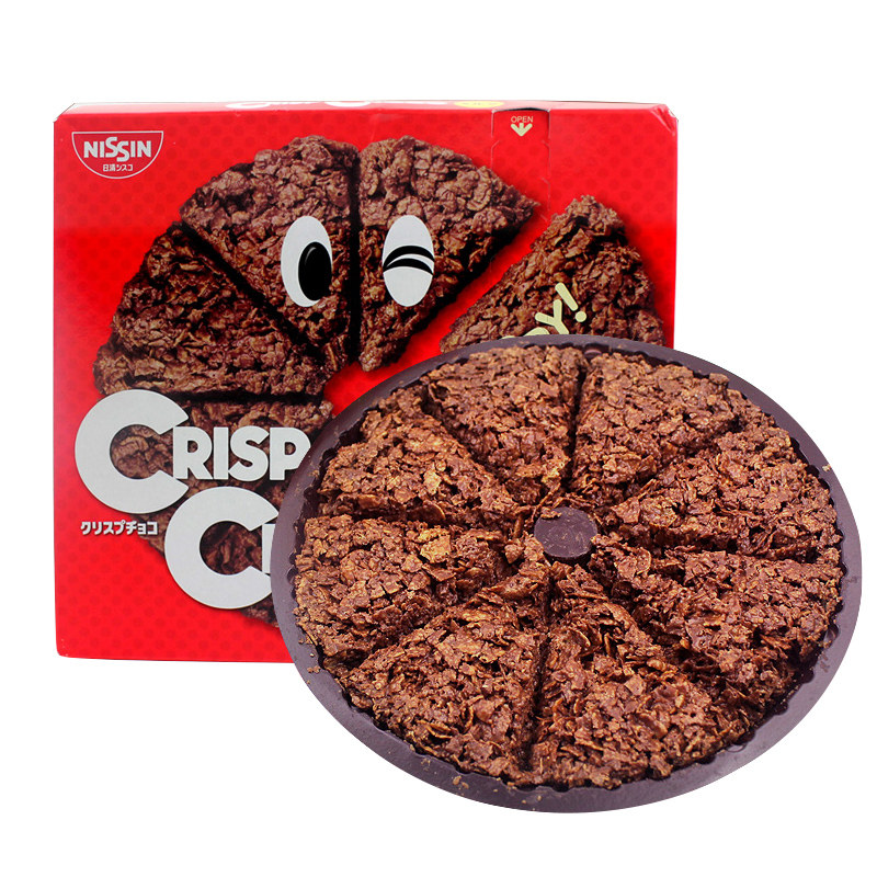 日本零食crisp choco日清麦脆巧克力批玉米片披萨饼干51g盒装