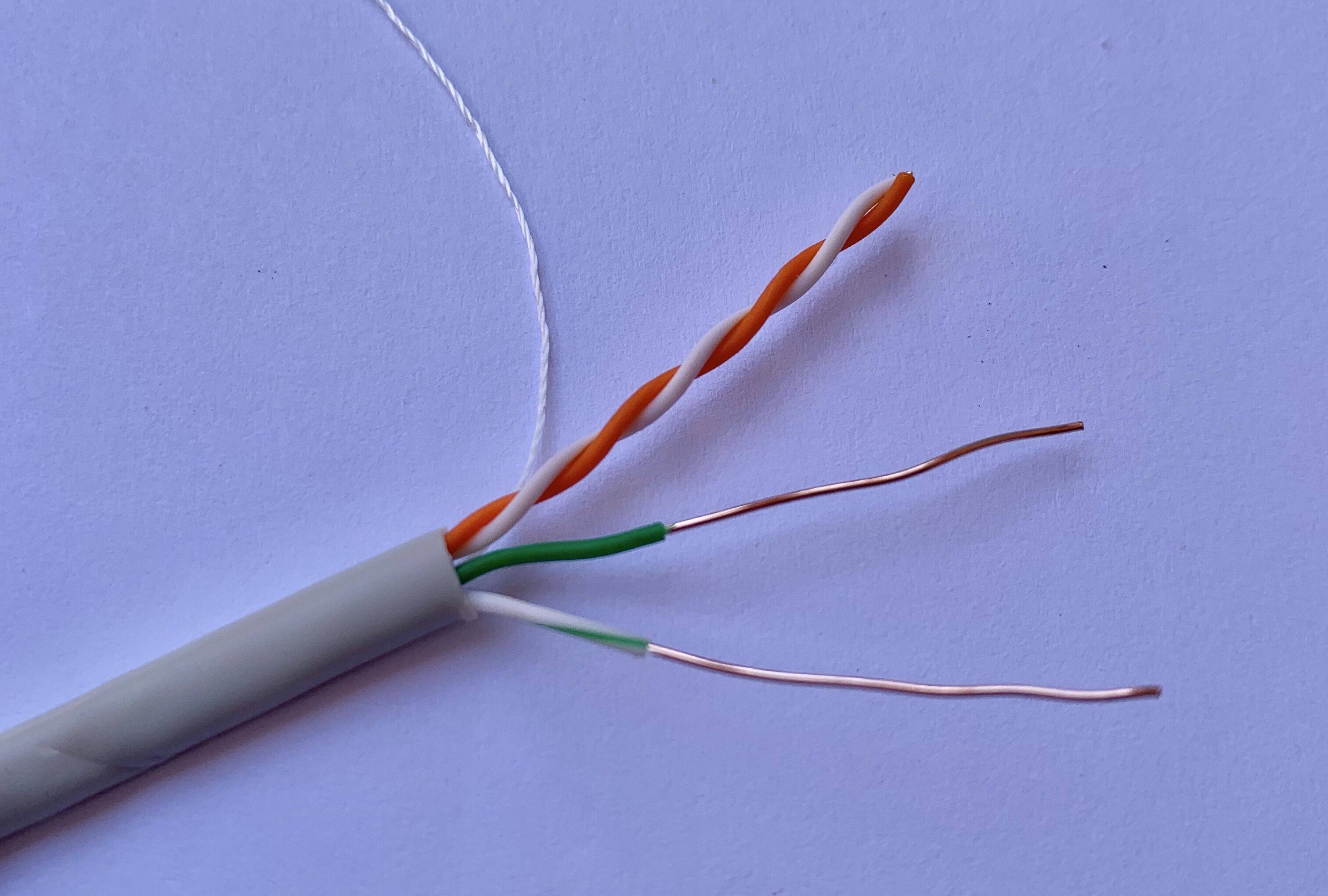 国标05无氧铜4芯双绞电话线4芯纯铜电话线四芯网线监控线300米