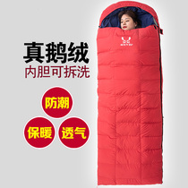Removable and washable down sleeping bag outdoor adult goose down camping winter thickened cold-proof 30 degrees travel