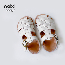 NAIXIBABY｜Soft skin without grinding feet d Dingbao sandals Summer girls with crooked shoes Soft bottom anti-slip