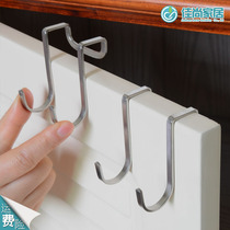 Dormitory bedside side pendant 304 stainless steel S hook cabinet door rear storage free nail no trace door rear adhesive hook single