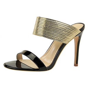 5262-5 European and American fashion wind restoring ancient ways show thin thin and sexy high-heeled peep-toe metal belt