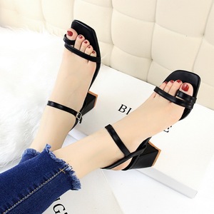 812-2 han edition fashion designer shoes comfortable summer thick with contracted joker high-heeled party head toe sanda