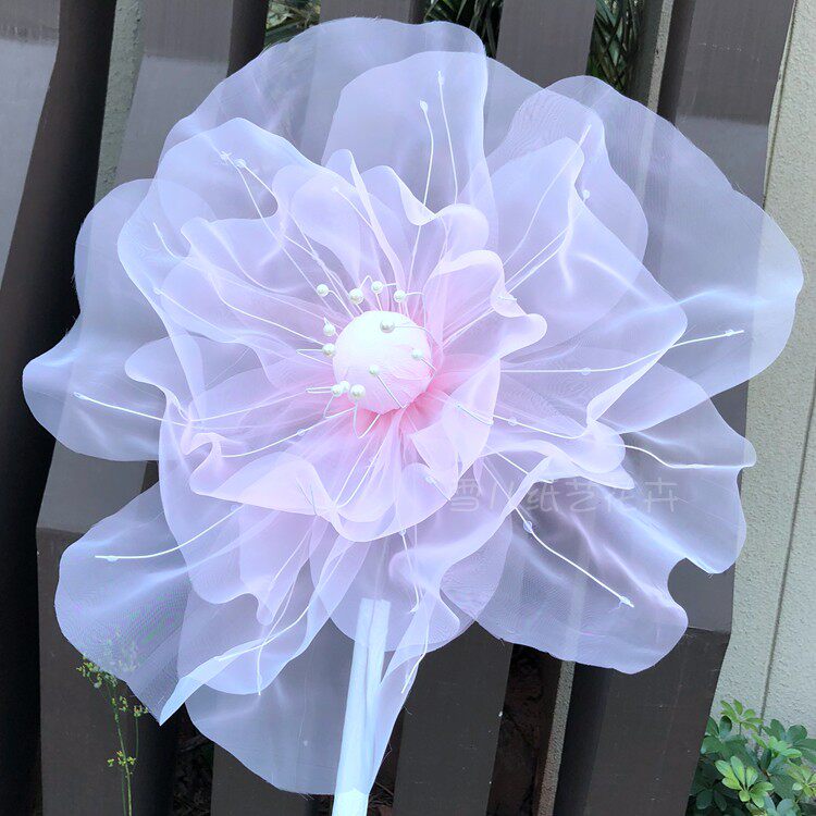 手工路引纱花网红立体纱花丝网花纸艺花橱窗布置婚礼装饰影楼道具