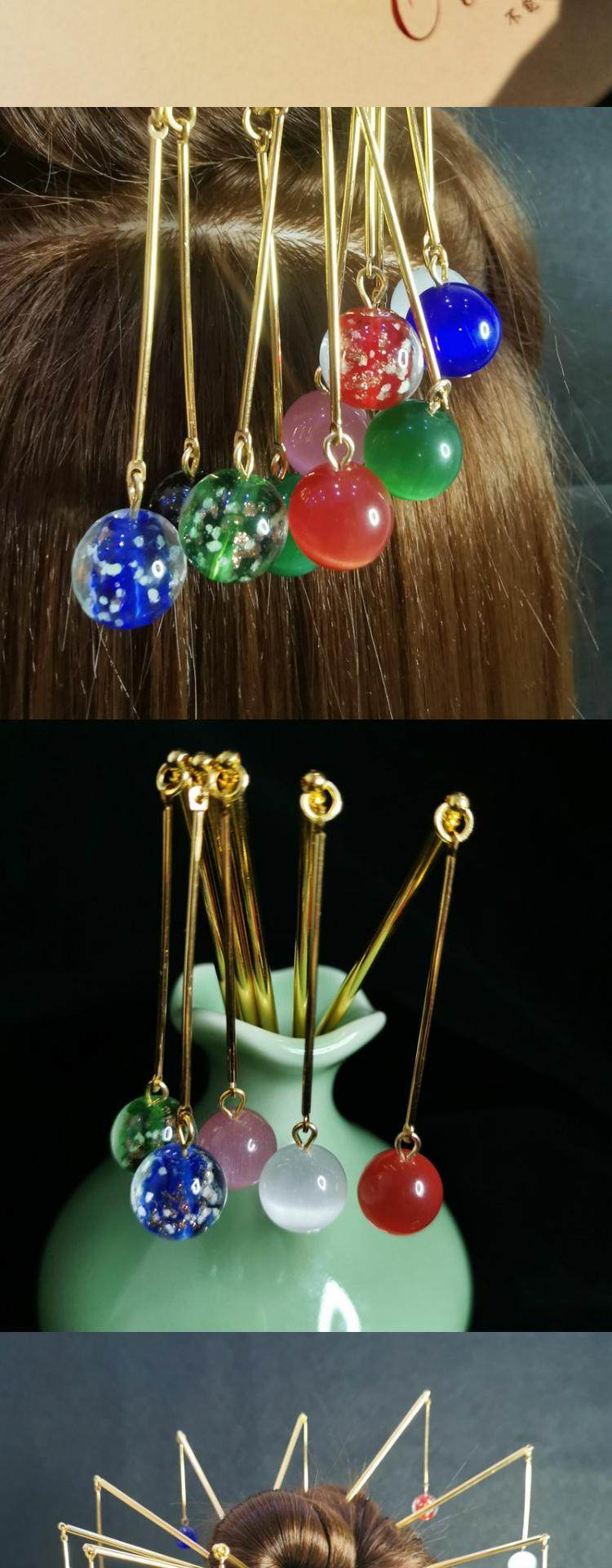 复古发簪盘发古典头饰古风宫廷簪子汉服配饰简约步摇风发饰女-阿里巴