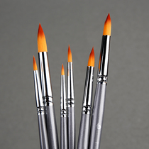 Left Drawing 6 Nylon Watercolor Painting Nib Head Water Powder Painting Pen Round Head Water Color Pen Water Powder Oil Painting pen