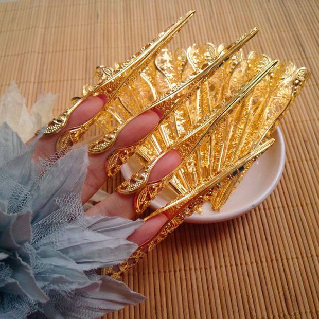 指甲套古代宫廷娘娘甄嬛传hd假手指套千手观音舞蹈演出古装护甲套