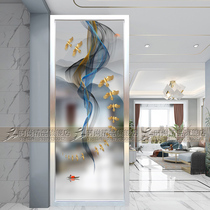 Art glass living room screen partition abstract modern style 10MM thickness tempered painting process double-sided light transmission