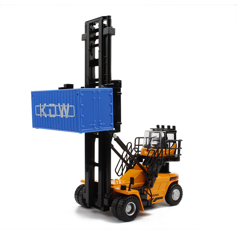 凯迪威空箱堆高机模型儿童玩具车1:50集装箱举高车合金工程车模型