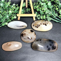 Ocean chalcedony handle small ornaments strange stone water grass flower Agate natural water grass landscape 120-0