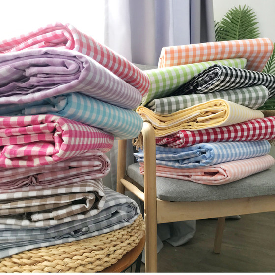 Good quality! Old thick cloth sheet whole cotton small grid combed cotton thick quilt four pieces of literary Japanese style Nordic
Good quality! Old thick cloth sheet whole cotton small grid combed cotton thick quilt four pieces of literary Japanese style Nordic