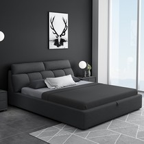 Nordic cloth bed removable and washable double bed 1 8 M master bedroom wedding bed ins Net red bed modern simple storage soft bed