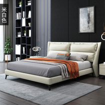 Nordic cloth bed modern simple bed 2 2 m double bed master bedroom light luxury ins Net red bed wedding bed technology cloth bed