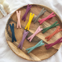 Color duckbill clip Bow hairpin Simple top clip hairpin wild side clip bangs word clip Korean headdress