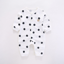 Newborn baby one-piece clothes pure cotton slim style Harsuit newborn baby clothes 0-3 months 6 Summer long sleeves climbing clothes