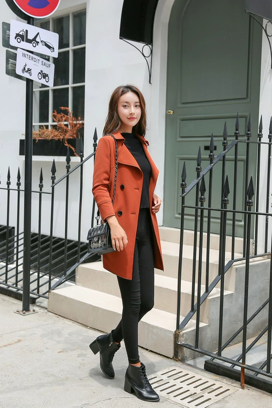 S Shen Yidu 2021 mùa thu mới cộng với kích thước của phụ nữ mùa xuân và mùa thu mùa xuân và mùa thu áo khoác gió dài trung thu 2642 - Trench Coat