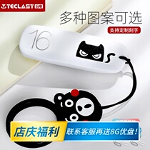 Taiwan electric 16gu disk usb3 0 high-speed cute cute cartoon girl student genuine student creative car computer dual-use USB drive lettering custom logo personality couple u disk Men and women USB drive