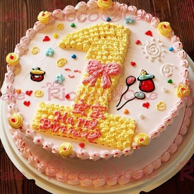 创意1周年1周岁卡通儿童鲜奶水果生日蛋糕杭州市内免费配送包邮_不