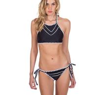 2017 New swimsuit Europe and America hand woven BIKINI swimsuit multi color sexy split BIKINI women swimsuit