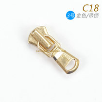 Japan EX Series No.3 Metal Zipper Pull Auto Lock DA2DDH1 Gold C18