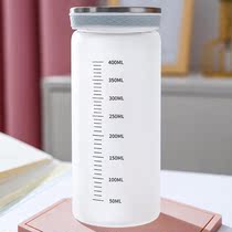 Scale cup mliter large capacity resistant high temperature pregnant glass gravity drink cup with metered cup straw special cup