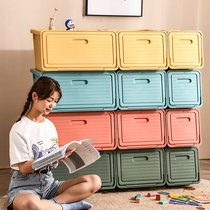 Front open containing box Home plastic side open loading snacks toy clothes Things book storage box finishing deity