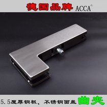 Hot pins German ACCA glass upper and lower curved top clamping side fixing accessories 3A thickened steel plate ground spring hardware