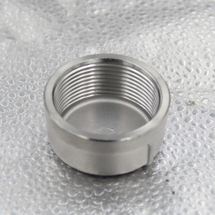 304不锈钢管帽 水管管帽堵头 内螺纹管道封头塞子 内丝管堵 闷头