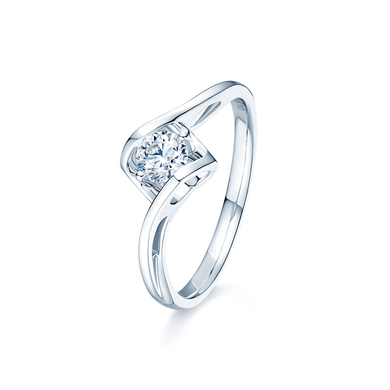 dr darry ring求婚结婚钻戒 钻石挚爱白18k金钻石戒指女