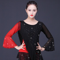gcw square dance costume Latin dance modern dance dress Dance costume Female adult new practice suit top