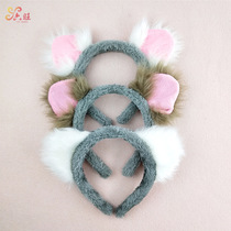 Holy Festival Animals headwear Caulla hair hoop performance dress Props Tree Bag Bear Headwear Grey Cora Head Stirrup dt