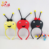 Children Bee Head Stirrup Small Ants Stereo Headwear Stage Makeup Dance Seven Stars Ladybug Children Performance Props Dt