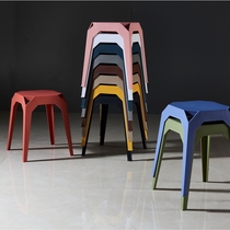 Nordic Little Stool Brief Fashion Home Personality Plastic Stool Thickened Outdoor Stackable Provincial Space Table Bench